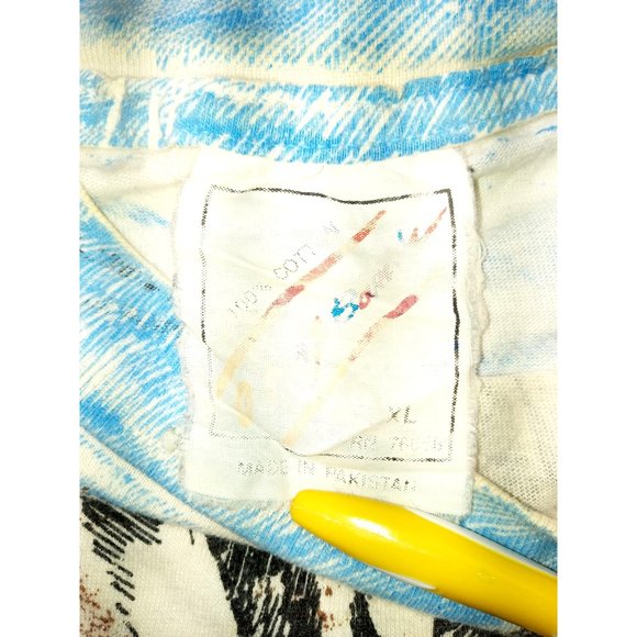 Vintage T shirt Indian Buffalo All Over Print Native American XL Chief Tribal - Picture 5 of 8